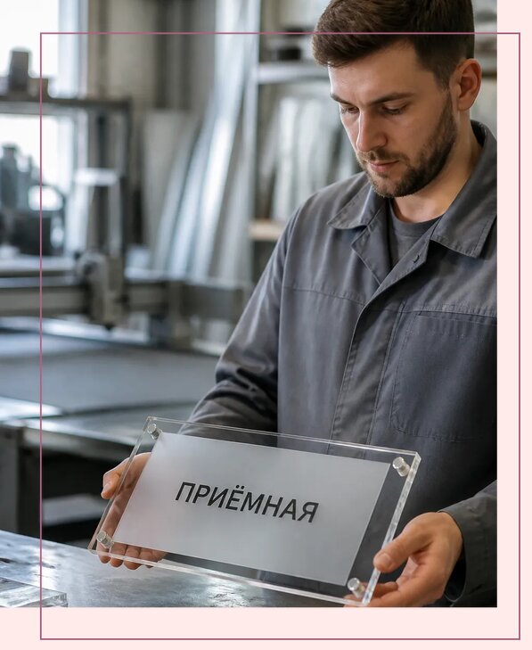 Таблички из оргстекла на заказ в Таре от 4012 р. | Аванза-Тар