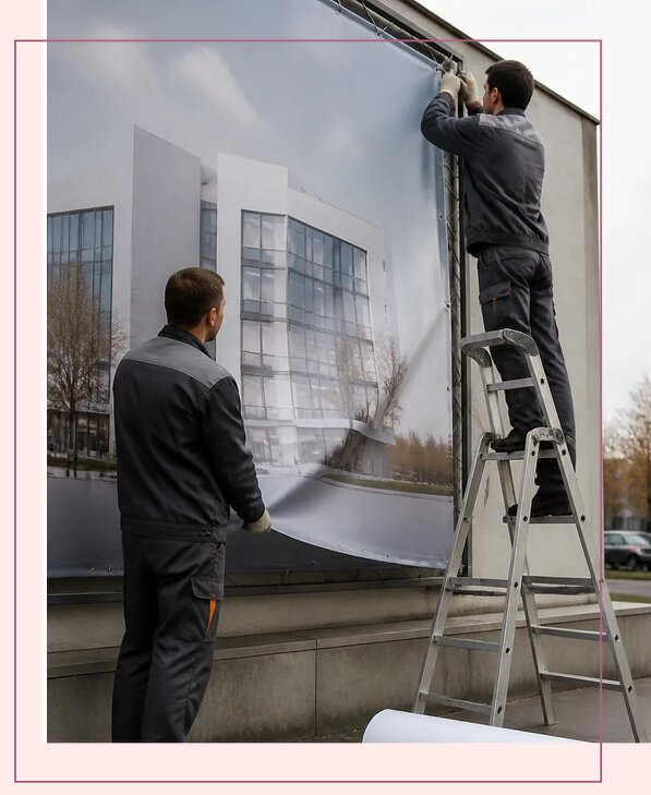Рекламные баннеры с изготовлением и монтажом в Таре